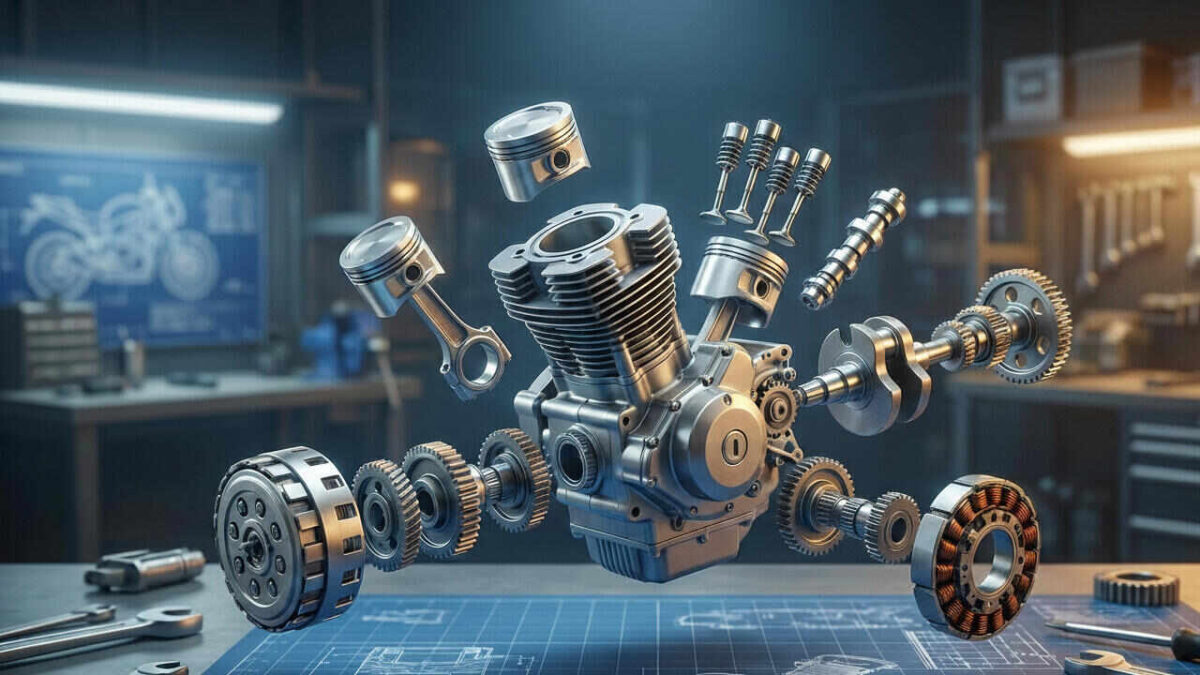 راهنمای کامل قطعات انجین موتورسیکلت