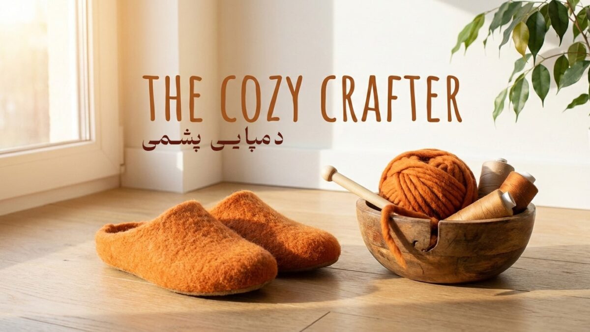 آموزش ساخت دمپایی پشمی